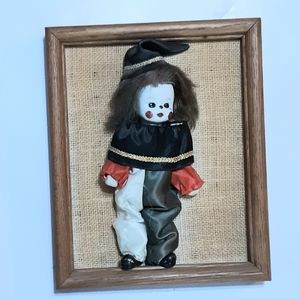 Clown Roadside Attraction Art 3 Wall hanging creepy hobo train Hopper art circus